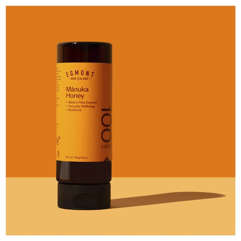 Load image into Gallery viewer, Egmont Honey MGO 100+ Multifloral Manuka Honey (Squeeze) 480g
