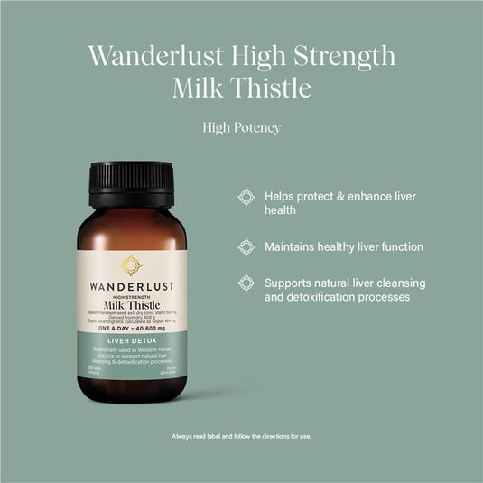 Wanderlust High Strength Milk Thistle 100 Capsules