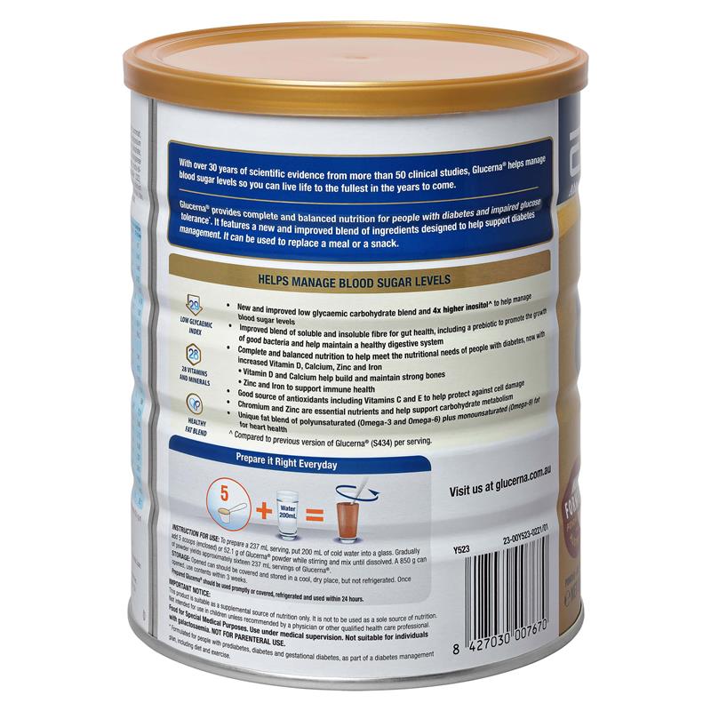 Load image into Gallery viewer, Glucerna Chocolate 850g
