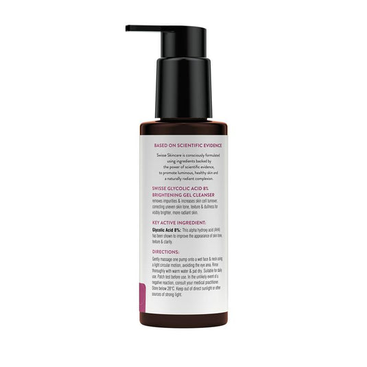 Swisse Skincare Glycolic Acid 8% Brightening Gel Cleanser 120ml