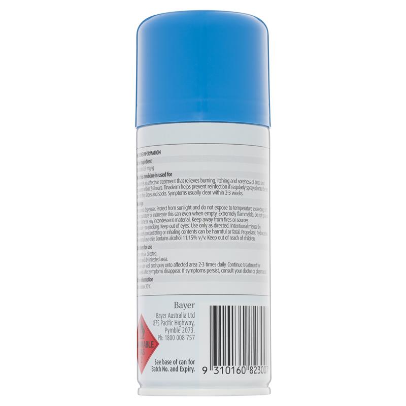 Load image into Gallery viewer, Canesten Tinaderm Powder Spray Tinea and Ringworm Treatment 100g
