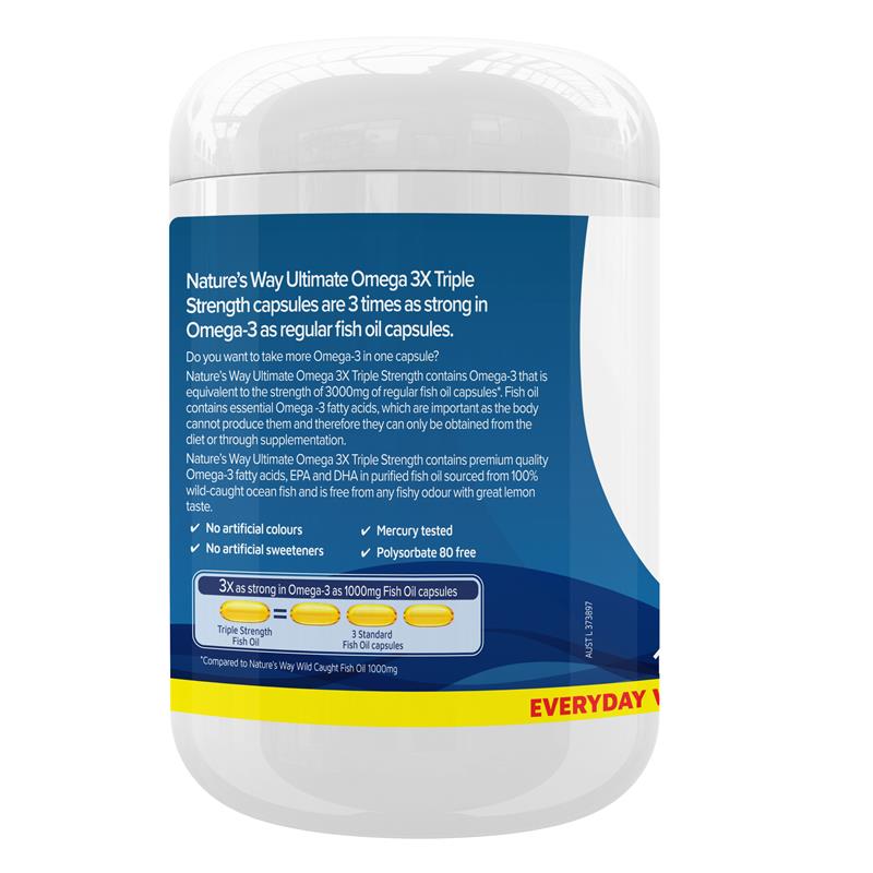 Load image into Gallery viewer, Nature's Way Ultimate Omega 3x Triple Strength 150 Capsules
