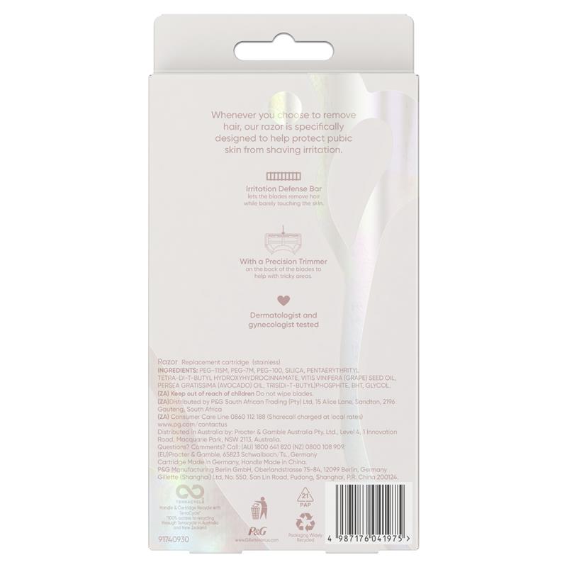 Load image into Gallery viewer, Gillette Venus For Pubic Hair &amp; Skin Razor Handle + 2 Blades
