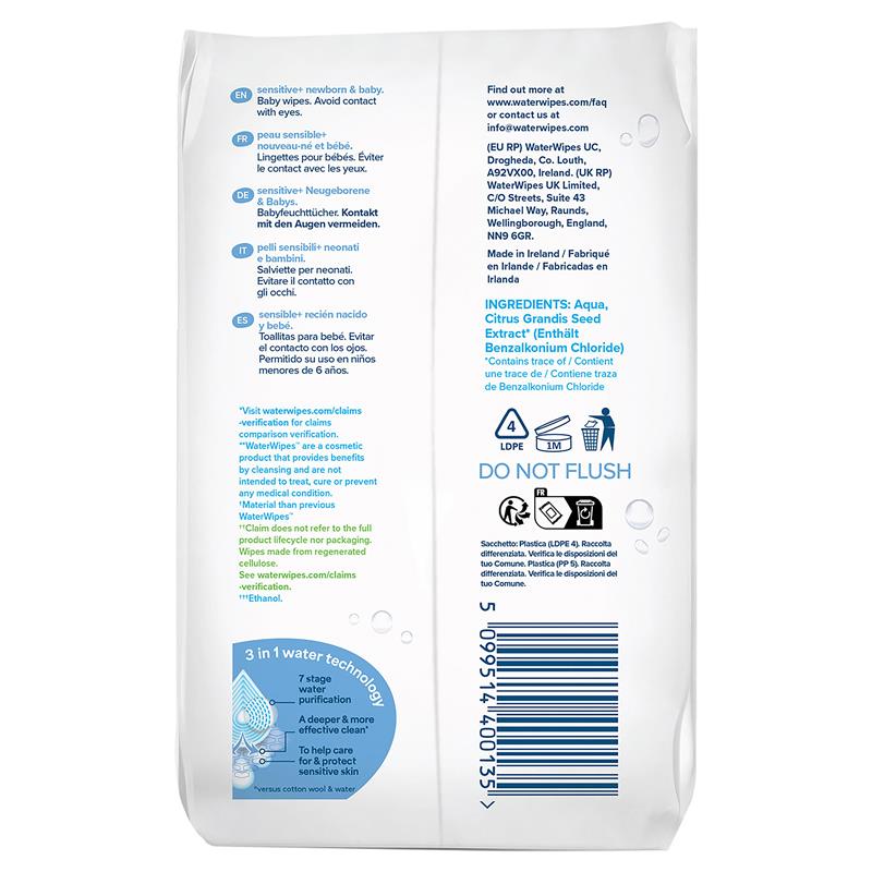 Load image into Gallery viewer, WaterWipes Baby &amp; Newborn Sensitive Wipes 240 Pack
