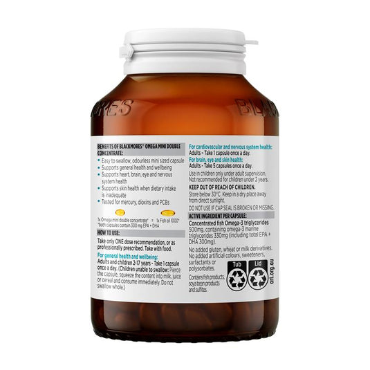 Blackmores Omega Mini Double Concentrate 200 Capsules