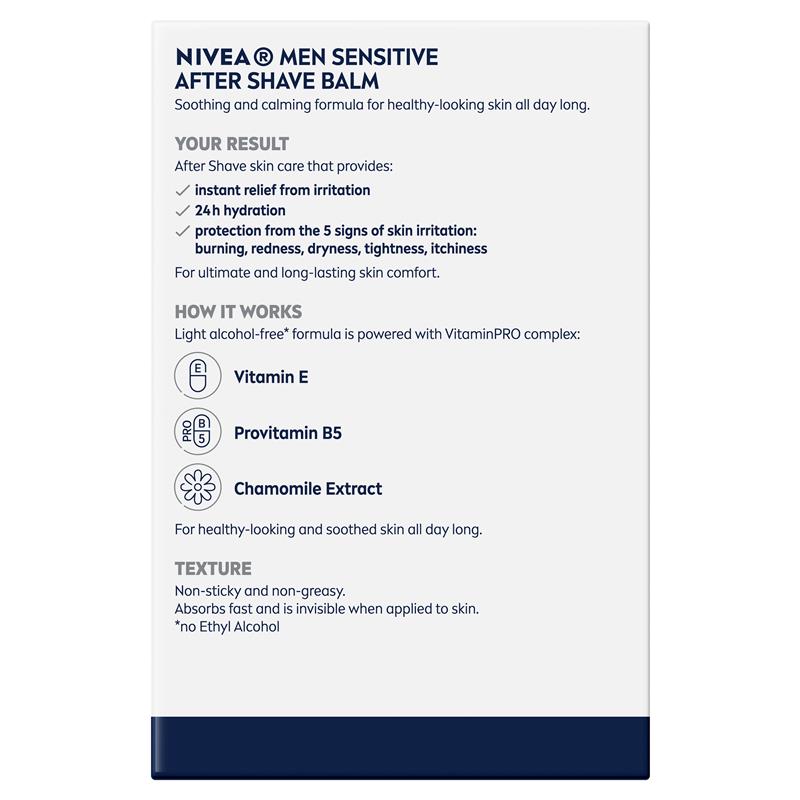 Load image into Gallery viewer, NIVEA MEN Sensitive Post Shave Balm Chamomile + Vit E 100ml
