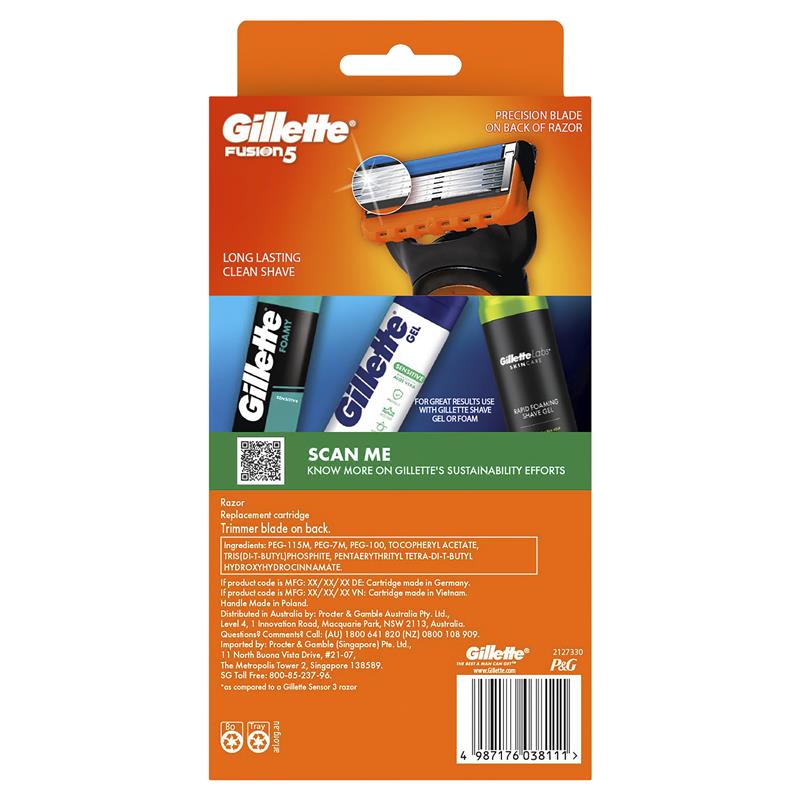 Load image into Gallery viewer, Gillette Fusion Manual Razor + 2 Blade Refills
