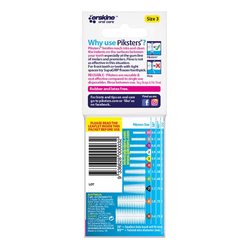 Load image into Gallery viewer, Piksters Interdental Brushes Size 3 Yellow 10 Pack
