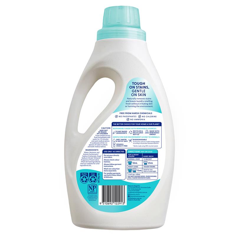 Load image into Gallery viewer, Earth Choice Laundry Liquid Ultra Concentrate Sensitive 1 Litre
