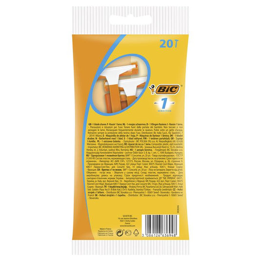 Bic 1 Disposable Razors Sensitive 20 pack