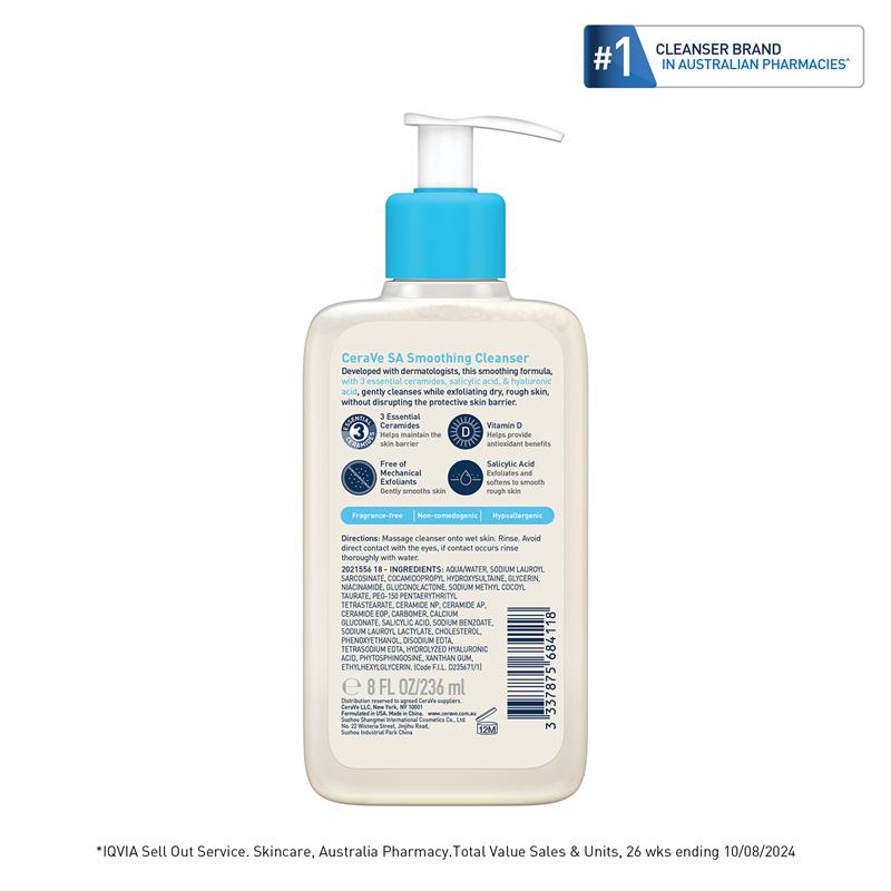 Load image into Gallery viewer, CeraVe SA Smoothing Cleanser 236ml
