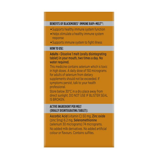 Blackmores Immune Rapi-Melt 90 Tablets