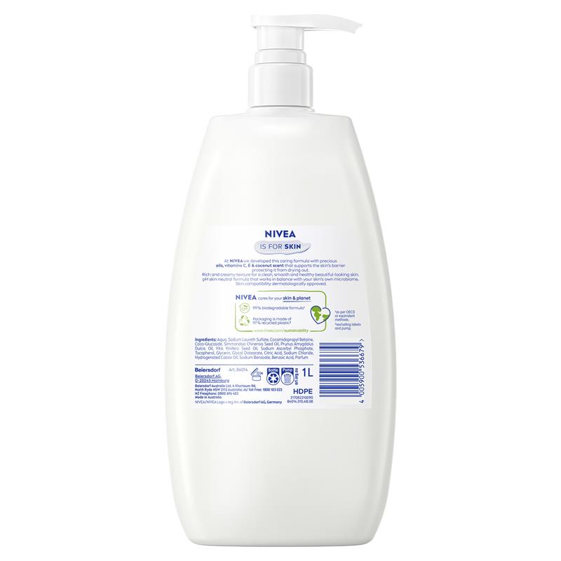 Load image into Gallery viewer, NIVEA Coconut &amp; Jojoba Oil Rich Body Wash 1L
