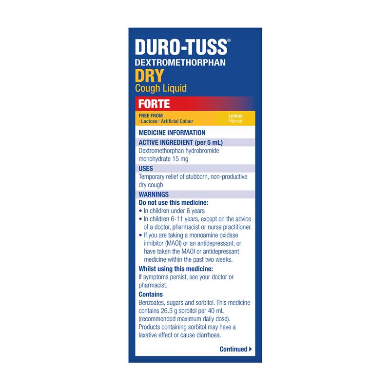 Load image into Gallery viewer, Durotuss Dry Cough Liquid Forte 200ml
