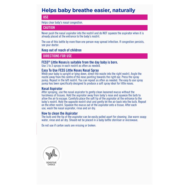 Load image into Gallery viewer, Fess Little Noses Saline Nose Spray + Aspirator 15ml
