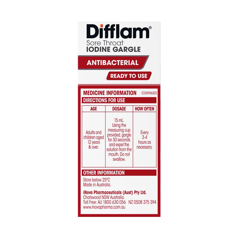 Load image into Gallery viewer, Difflam Plus Ready To Use Sore Throat Gargle Mint 200ml
