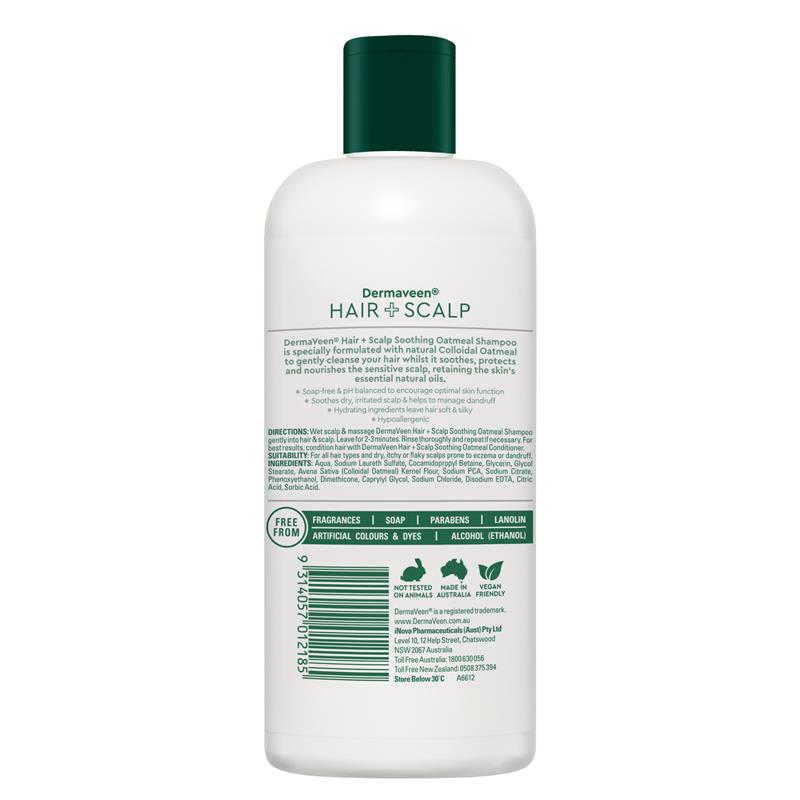 Load image into Gallery viewer, DermaVeen Oatmeal Shampoo for Dry, Flaky or Sensitive Scalps 250mL
