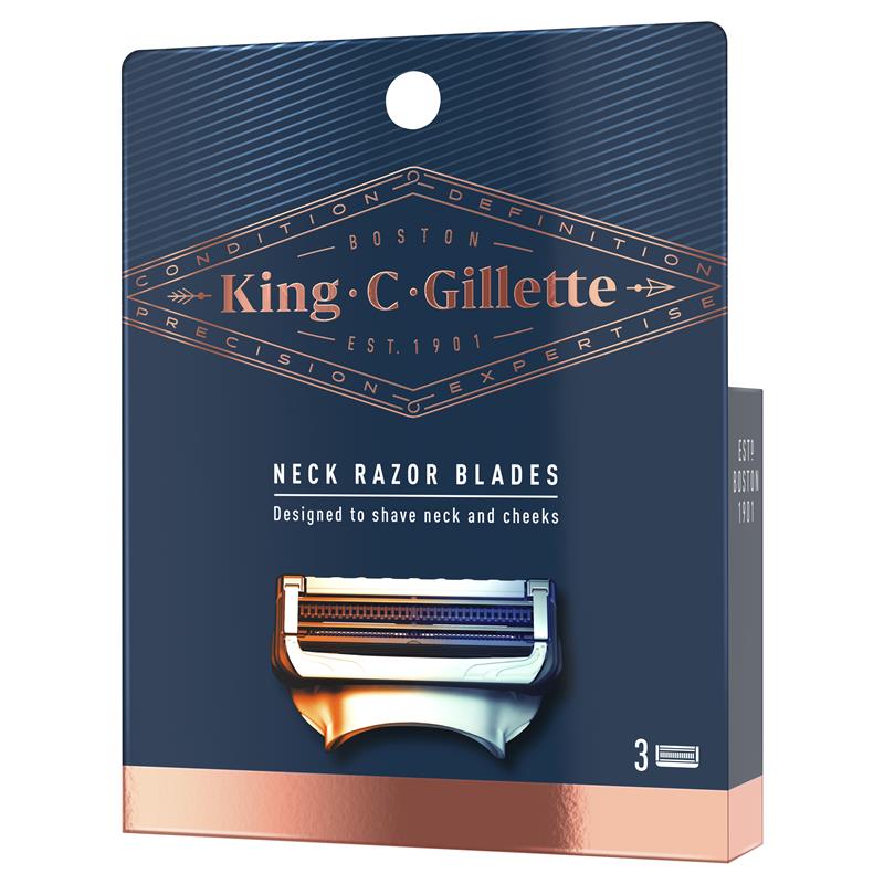 Load image into Gallery viewer, King C Gillette Neck Razor Blades 3 Pack
