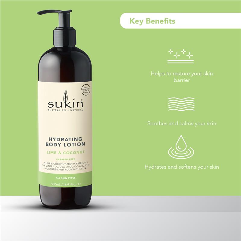 Load image into Gallery viewer, Sukin Hydrating Body Lotion Lime and Coconut 500ml
