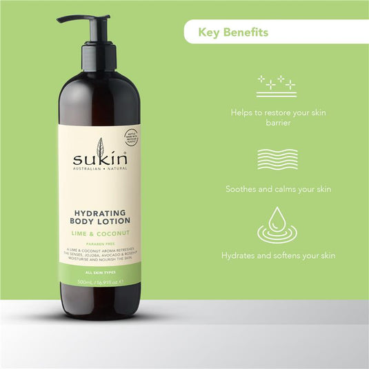 Sukin Hydrating Body Lotion Lime and Coconut 500ml