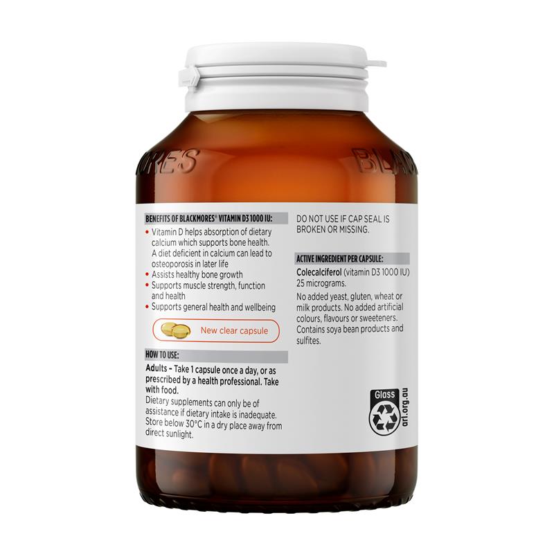 Load image into Gallery viewer, Blackmores Vitamin D3 1000IU 300 Capsules
