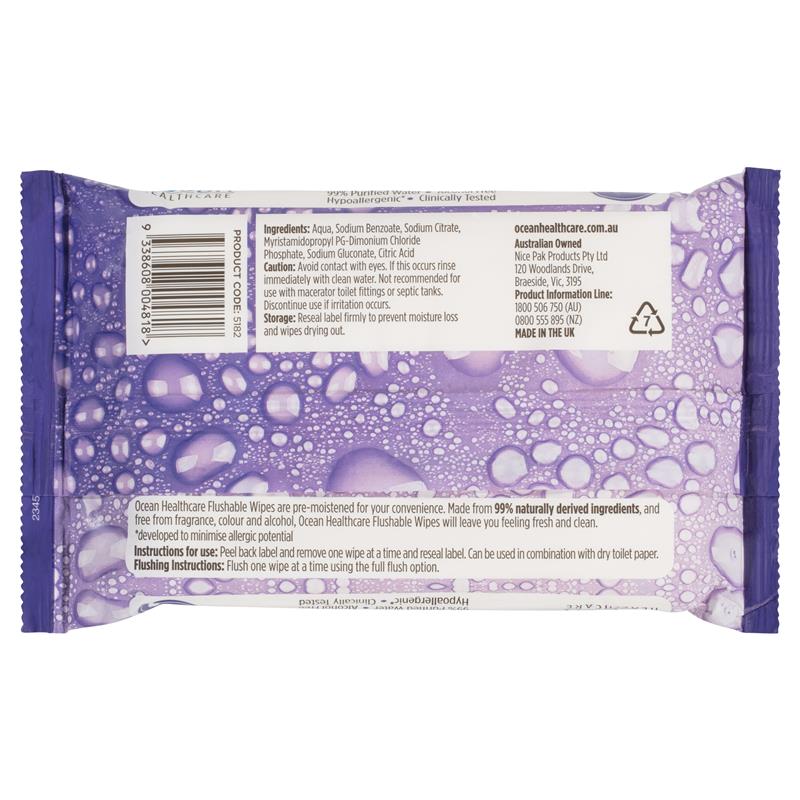 Load image into Gallery viewer, Ocean Healthcare Flushable Wipes 40 Pack

