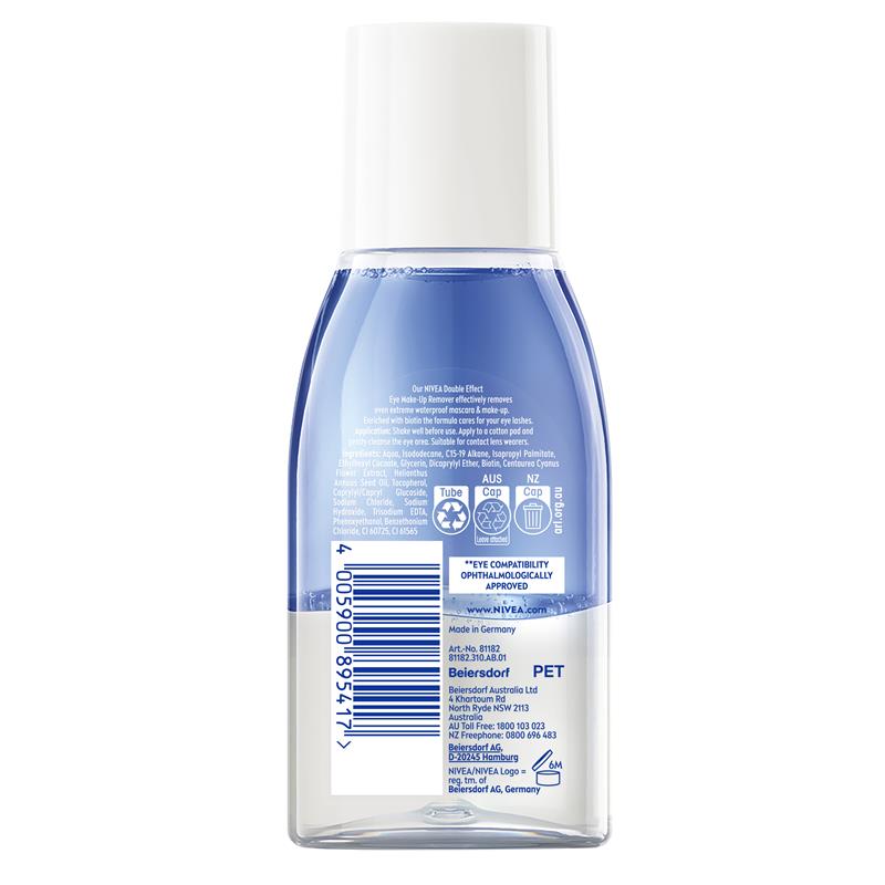 Load image into Gallery viewer, NIVEA Daily Essentials Double Effect Eye Makeup Remover 125ml
