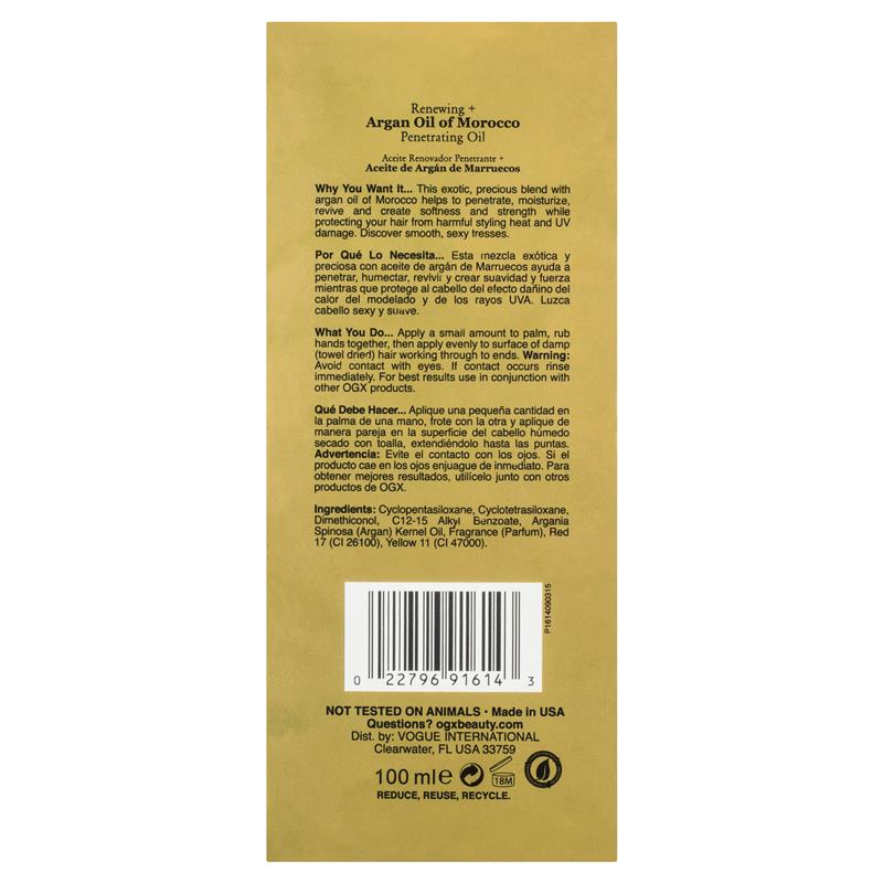 Load image into Gallery viewer, OGX Renewing Moroccan Argan Oil Penetrating Oil 100mL
