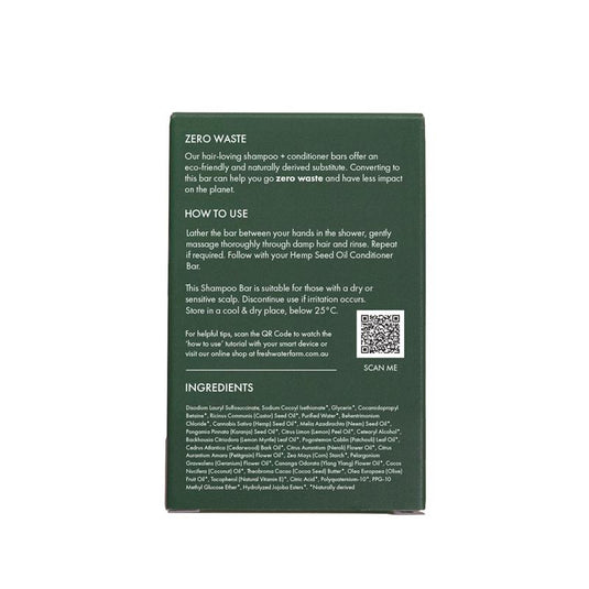 Freshwater Farm Australia Hemp Seed Oil Hydrating Shampoo Bar 100g