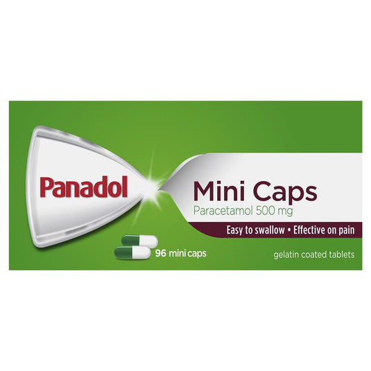 Panadol Paracetamol Pain Relief Mini Capsules 96 Capsules