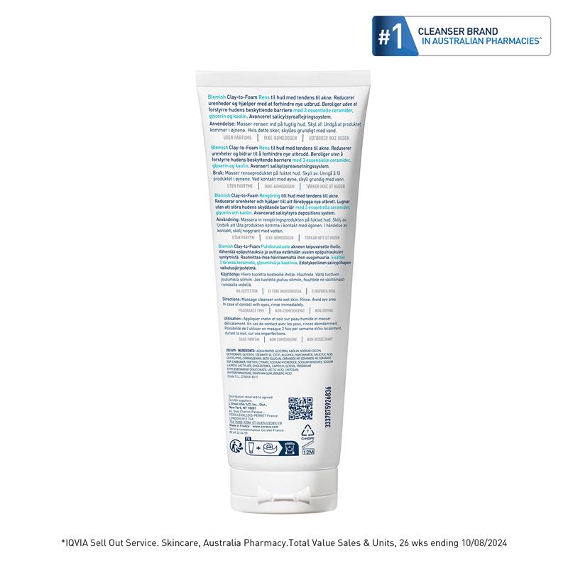 Load image into Gallery viewer, CeraVe Blemish Clay-To-Foam Cleanser 118ml
