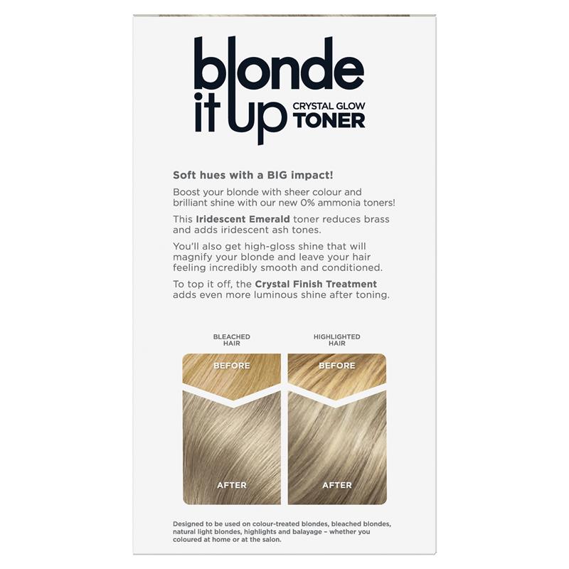 Load image into Gallery viewer, Clairol Blonde It Up Crystal Glow Semi Permanent Toner Iridescent Emerald
