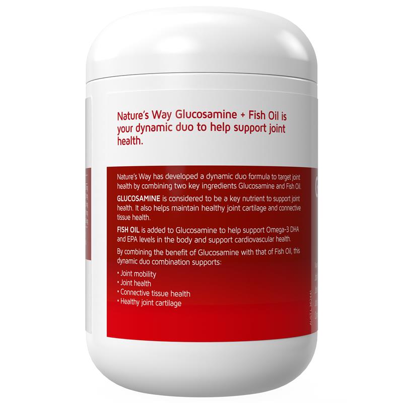 Load image into Gallery viewer, Nature's Way Glucosamine + Fish Oil 200 Soft Capsules

