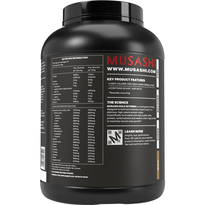 Load image into Gallery viewer, Musashi Bulk Extreme Vanilla 2kg
