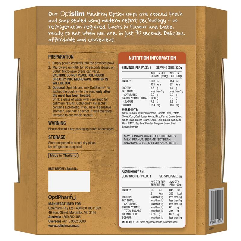 Load image into Gallery viewer, Optislim Healthy Option Meal Minestrone Soup Konjac Rice 330g
