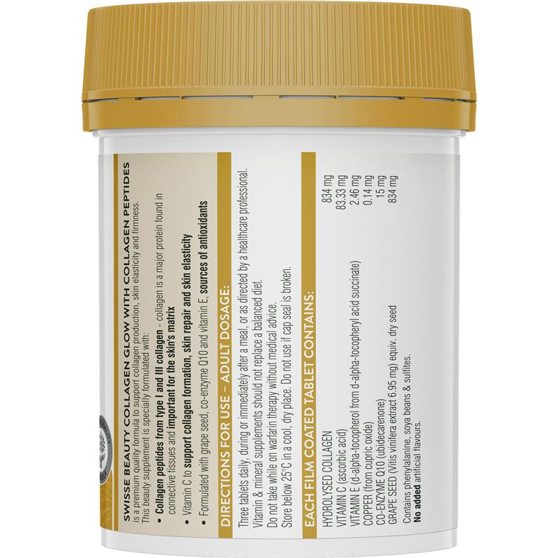 Load image into Gallery viewer, Swisse Beauty Collagen Glow With Collagen Peptides 120 Tablets
