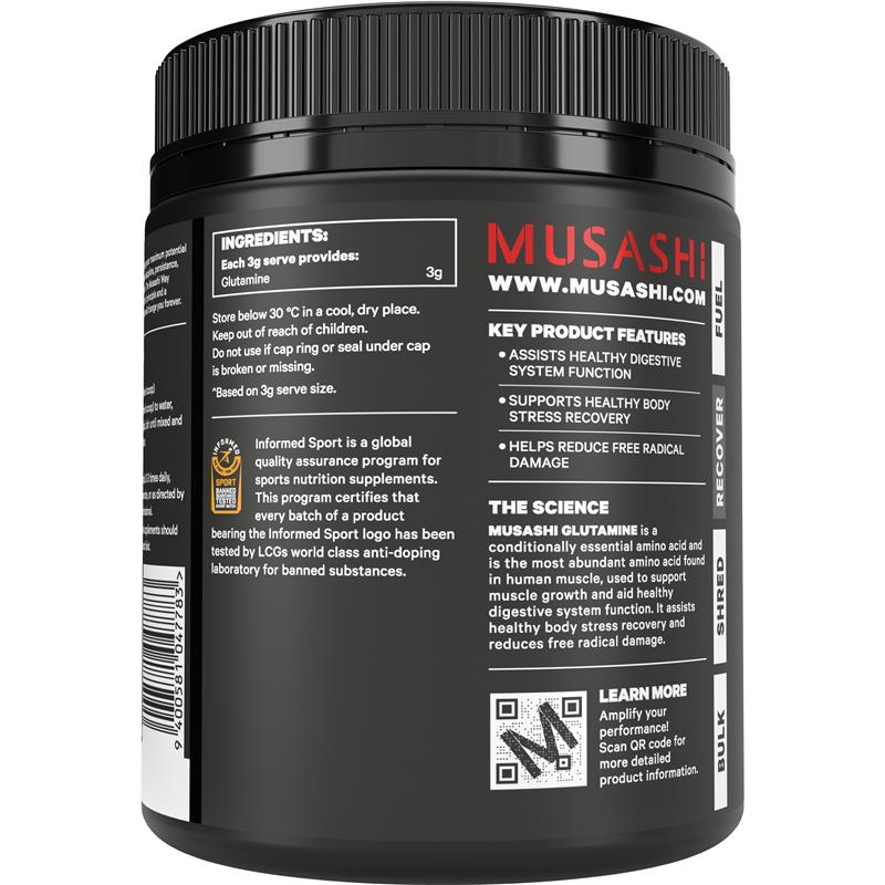 Load image into Gallery viewer, Musashi Glutamine Unflavoured 350g
