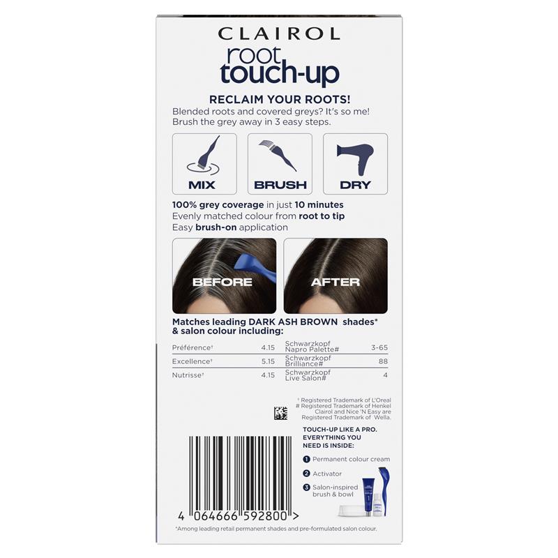 Load image into Gallery viewer, Clairol Root Touch Up Permanent Hair Colour 4A Dark Ash Brown
