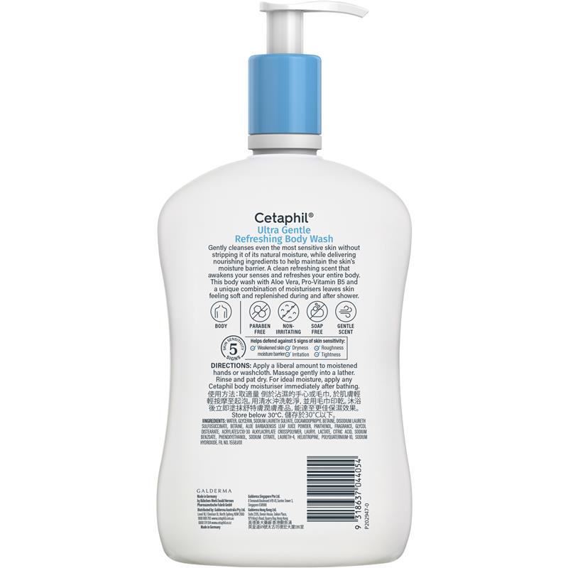 Load image into Gallery viewer, Cetaphil Ultra Gentle Refreshing Body Wash 1L
