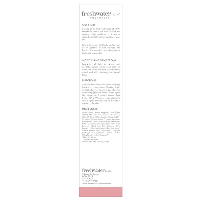 Load image into Gallery viewer, Freshwater Farm Rosewater Hand Cream 100ml

