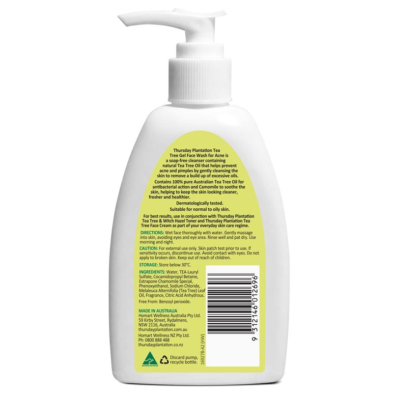Load image into Gallery viewer, Thursday Plantation Tea Tree Gel Face Wash for Acne 236mL
