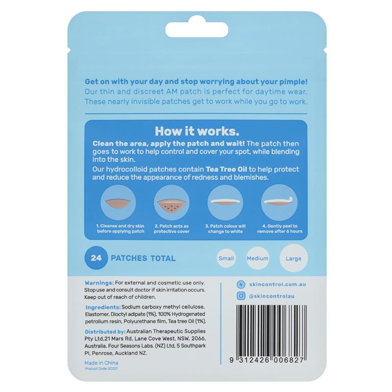 Load image into Gallery viewer, Skin Control Pimple Patches AM Daytime Use 24 Patches
