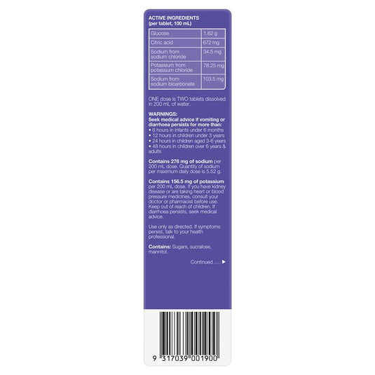 Hydralyte Electrolyte Effervescent Passionfruit Punch 20 Tablets