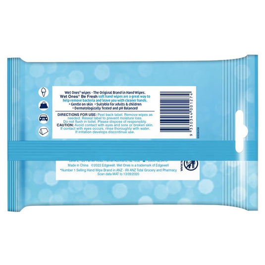Wet Ones Be Fresh 15 Travel Pack