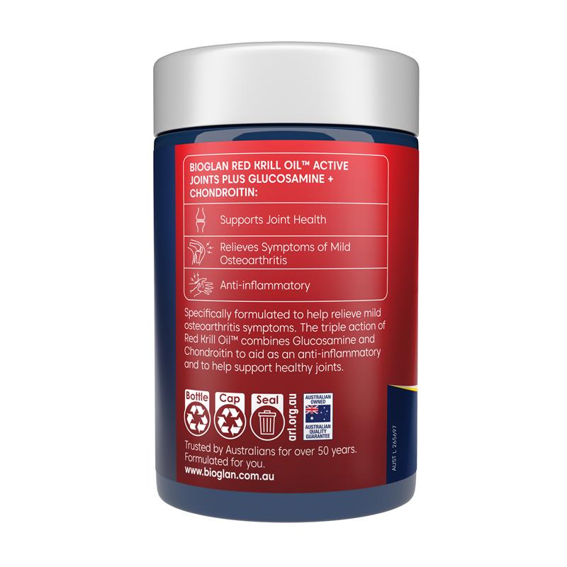 Load image into Gallery viewer, Bioglan Red Krill Oil Active Joints Plus 90 Capsules

