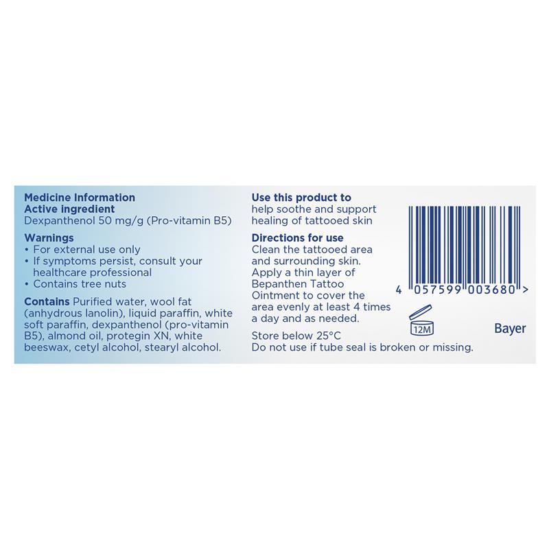 Load image into Gallery viewer, Bepanthen Tattoo Aftercare and Protection Ointment 50g
