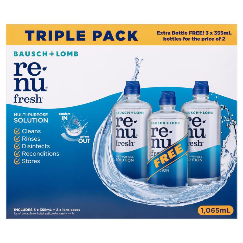 Load image into Gallery viewer, Bausch &amp; Lomb Renu Fresh 3 For 2 355ml
