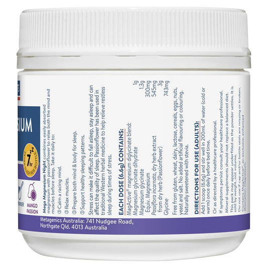 Ethical Nutrients Mega Magnesium Night 126g Powder