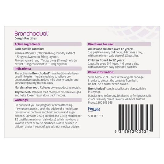 Bronchodual Cough 40 Pastilles