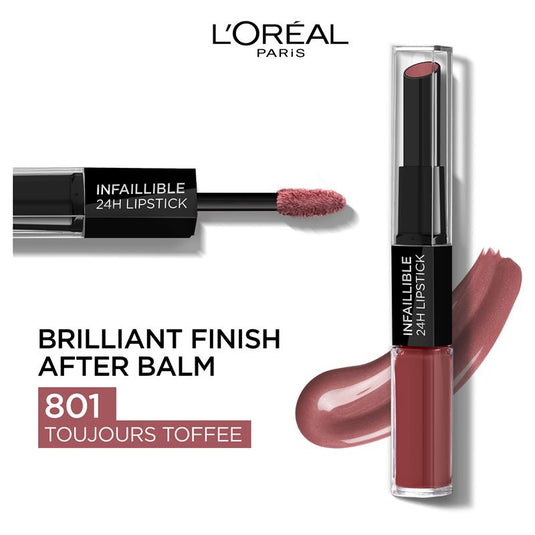 L'Oreal Paris Infallible 24H 2-Step Lipstick 801 Toujours Toffee
